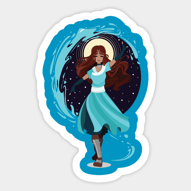 The Waterbender Sticker by monarchstar91